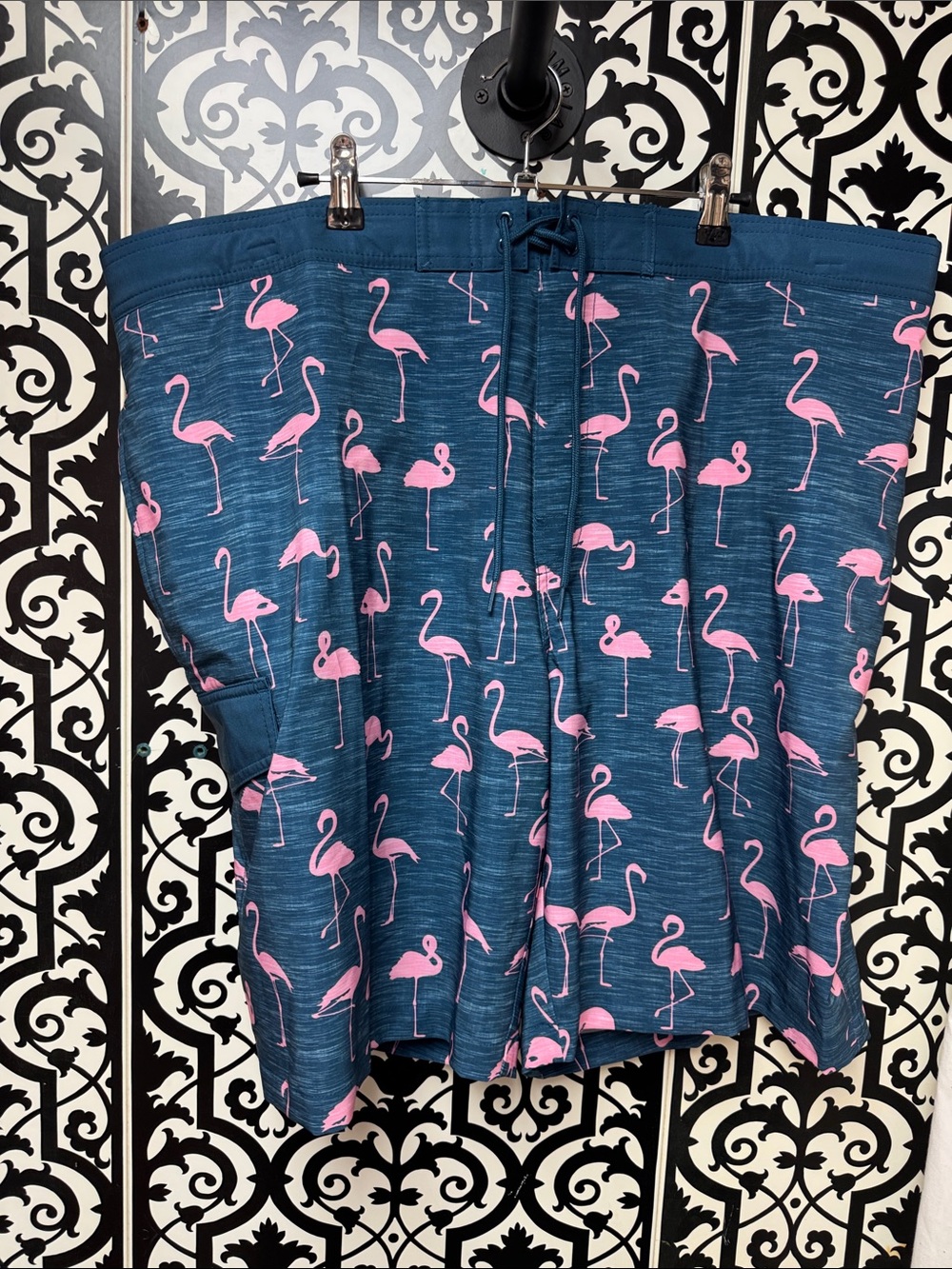 Sonoma XXL Blue Swim Shorts with Pink Flamingos